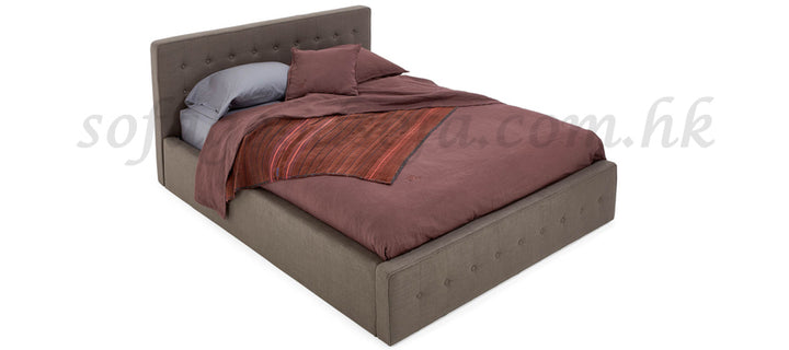 Bean Fabric Bed Frame "Queen Size"
